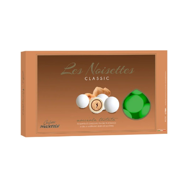 Les Noisettes Verde Maxtris: 1 Kg di confetti verdi ideali per confetta fidanzamento o promessa