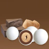 Le Noisettes Gianduia Maxtris: 1 Kg di confetti tondi bianchi alla nocciola ideali per confettata Le Noisettes Gianduia Maxtris: 1 Kg di confetti tondi bianchi alla nocciola ideali per confettata