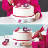 Piatto girevole per decorare torte o piatto giro-torta con base e blocco di ø32xh7 cm da Decora