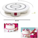 Piatto girevole per decorare torte o piatto giro-torta con base e blocco di ø32xh7 cm da Decora