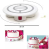 Piatto girevole per decorare torte o piatto giro-torta con base e blocco di ø32xh7 cm da Decora