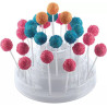 Pop stand white Silikomart: espositore 3 piani bianco per cake pops easy pops e finger mini su stecco ø22,5xh11 cm