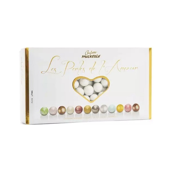 Les Perles Blanc Maxtris le perle bianche confetti bianchi perlati 1 Kg