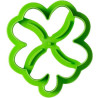Tagliapasta quadrifoglio in plastica di dimensioni 7,3 x 9 x h 2,2 cm da Decora