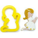 Tagliapasta comunione bimba Decora: sagoma in plastica a forma di bambina 9x5xh2,2 cm
