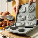 Duo Cuore Decora: coppia di stampi silicone con 6 cuori 6,8x6,3xh2,3 cm ideali per biscotto gelato