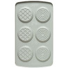Duo Tondo Decora: coppia di stampi silicone con 6 dischi ø6,5xh2,3 cm ideali per biscotto gelato Duo Tondo Decora: coppia di stampi silicone con 6 dischi ø6,5xh2,3 cm ideali per biscotto gelato