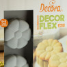 Duo Fiore Decora: coppia di stampi silicone con 6 fiori ø6,7xh2,3 cm ideali per biscotto gelato Duo Fiore Decora: coppia di stampi silicone con 6 fiori ø6,7xh2,3 cm ideali per biscotto gelato