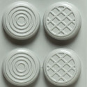 Duo Tondo Decora stampo silicone 6 dischi ø6,6xh2,3 cm set 2 pz