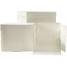 Scatola rettangolare per dolci lato 30,5x40,5xh25 cm in cartoncino bianco Decora
