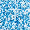 Perline di zucchero bianco celeste e blu di ⌀1,5 mm da 100 g di Decora