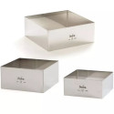 Cornice Quadrata in Acciaio Inox Decora (24×24/30×30cm) – Per Semifreddi e Torte (H4,5cm)