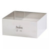 Cornice quadrata 24x24xh 4,5 cm Decora: sagoma in acciaio inox di forma quadrata senza punti di saldatura
