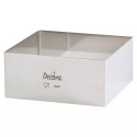 Cornice quadrata 26x26xh 4,5 cm Decora: sagoma in acciaio inox di forma quadrata senza punti di saldatura