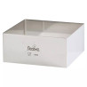 Cornice quadrata 26x26xh 4,5 cm Decora: sagoma in acciaio inox di forma quadrata senza punti di saldatura