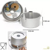 Stampo angel food cake di ø17,5xh8,5 cm da Decora: tortiera per chiffon cake in alluminio anodizzato