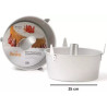 Stampo angel food cake di ø25xh11,5 cm da Decora: tortiera per chiffon cake in alluminio anodizzato