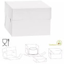 Da 26 a 50 cm scatola quadrata per dolci in cartoncino bianco Decora