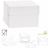 Da 26 a 50 cm scatola quadrata per dolci in cartoncino bianco Decora Da 26 a 50 cm scatola quadrata per dolci in cartoncino bianco Decora