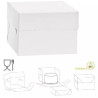 Da 26 a 50 cm scatola quadrata per dolci in cartoncino bianco Decora