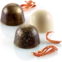 Kono Silikomart stampo silicone 26 mini palline gelato su cono semisfere ø3xh2,2 cm con vassoio 12x40 cm