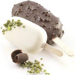 Classic Silikomart 16 Mini o 12 Mono gelati tipo Magnum: set 2 stampi in silicone su vassoio