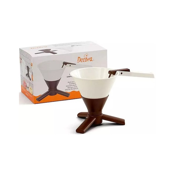 Imbuto dosatore con base Decora ø13xh12,5 cm: colino per dosare creme e cioccolato