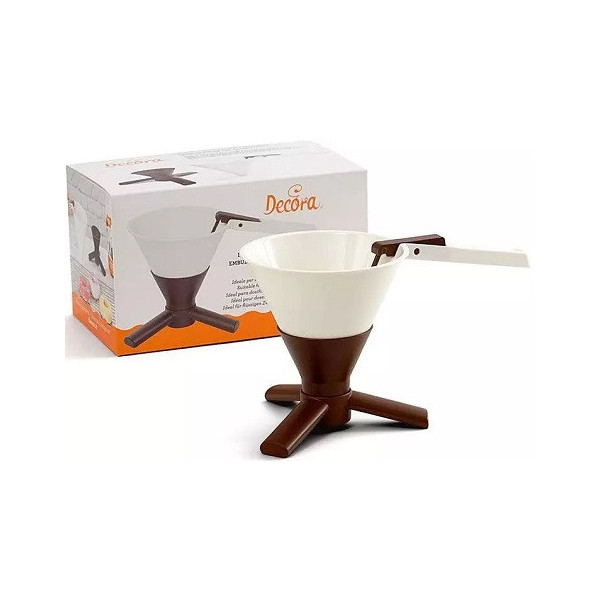 Imbuto dosatore con base Decora ø13xh12,5 cm: colino per dosare creme e cioccolato