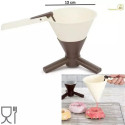 Imbuto dosatore con base Decora ø13xh12,5 cm: colino per dosare creme e cioccolato