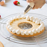 Griglia raffredda torte e di colaggio tonda in acciaio inox diametro 32 cm, da Decora Griglia raffredda torte e di colaggio tonda in acciaio inox diametro 32 cm, da Decora