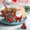 Set 2 tagliapasta 1 babbo natale e 1 testa di renna in plastica da Decora Set 2 tagliapasta 1 babbo natale e 1 testa di renna in plastica da Decora