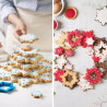 Set 8 taglia-biscotti albero stella di ghiaccio in plastica da Decora