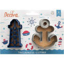 Tagliapasta Mare Decora | Ancora e Faro | Cutter in Plastica per Biscotti e Pasta di Zucchero