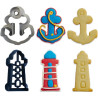 Tagliapasta mare Decora 1 tagliapasta ancora e 1 tagliapasta faro in plastica Tagliapasta mare Decora 1 tagliapasta ancora e 1 tagliapasta faro in plastica