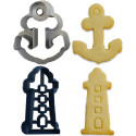 Tagliapasta mare Decora 1 tagliapasta ancora e 1 tagliapasta faro in plastica
