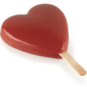 Heart-IC Silikomart 12 Mini o 8 Mono gelati cuore: stampi in silicone su vassoio GEL03