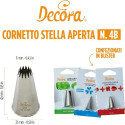 Bocchette o cornetti Speciali numero 4B stella aperta in acciaio inox da Decora