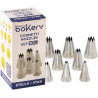 Set 10 cornetti stella in acciaio inox di ø4 a ø18 mm Decora Set 10 cornetti stella in acciaio inox di ø4 a ø18 mm Decora