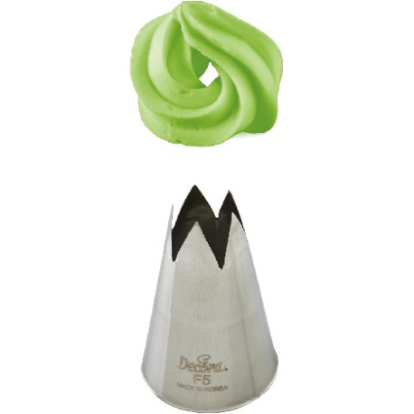 Cornetto Speciale n. F5 Zeppola di San Giuseppe in acciaio inox da Decora Cornetto Speciale n. F5 Zeppola di San Giuseppe in acciaio inox da Decora