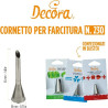 Bocchetta numero 230 o Cornetto Speciale per farcitura in acciaio inox ø1,8xh6,3 cm da Decora