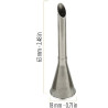 Bocchetta numero 230 o Cornetto Speciale per farcitura in acciaio inox ø1,8xh6,3 cm da Decora