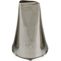 Bocchetta o cornetto petalo numero 102 in acciaio inox da Decora di ø1,7xh3 cm