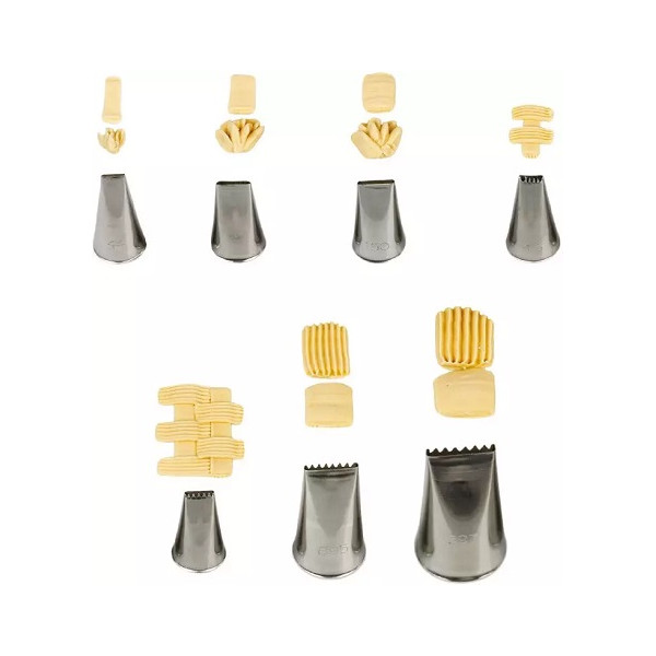 Cornetti intreccio varie forme in acciaio inox con decoro effetto cestino intrecciato da Decora