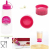 Kit Bottiglia dispenser 500 ml e tappo bucherellato annaffiatore per bagna in plastica da Decora Kit Bottiglia dispenser 500 ml e tappo bucherellato annaffiatore per bagna in plastica da Decora