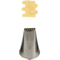Bocchetta numero 47 o Cornetto intreccio Liscio / Zigrinato n. 47 in acciaio inox da Decora