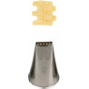 Bocchetta numero 47 o Cornetto intreccio Liscio / Zigrinato n. 47 in acciaio inox da Decora Bocchetta numero 47 o Cornetto intreccio Liscio / Zigrinato n. 47 in acciaio inox da Decora