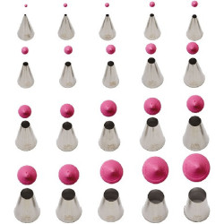 Cornetti grandi rotondi vari in acciaio inox Decora