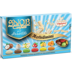 Confetti Snob Gusti Assortiti da 500 g Crispo: confetti ciocomandorla ai gusti e colori assortiti, linea Snob Crispo