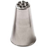 Cornetto multiforo 234 inox Decora: bocchetta in acciaio inox senza punti di saldatura di ø2,5xh4 cm confezionato in blister