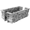 Foret Silikomart 2 stampi silicone grigio con supporto in plastica per pila di tronchi di legna 24x10xh8,2 cm Foret Silikomart 2 stampi silicone grigio con supporto in plastica per pila di tronchi di legna 24x10xh8,2 cm